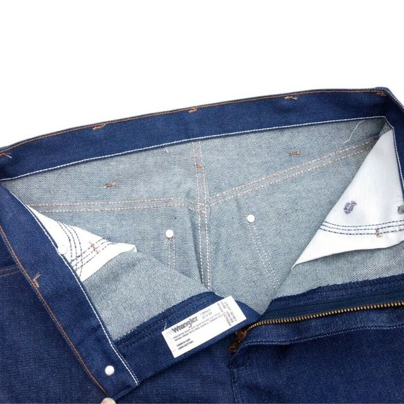 Jeans Vintage Wrangler Denim Blue Jeans Size 32x34 3MWZ Cowboy Fit Made USA New - Picture 5 of 11